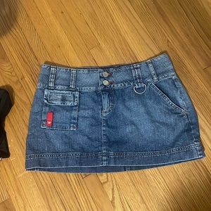 Denim mini skirt size m